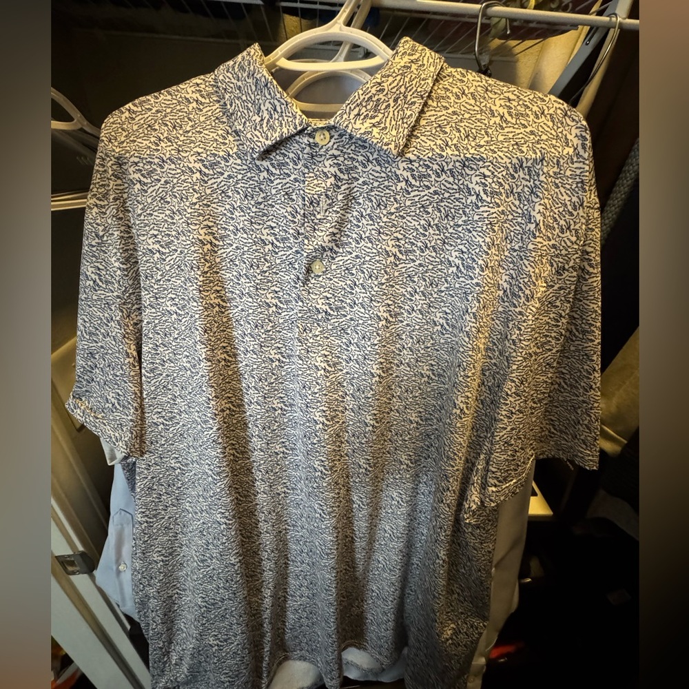 Southern Tide Grey and Blue Fish Print